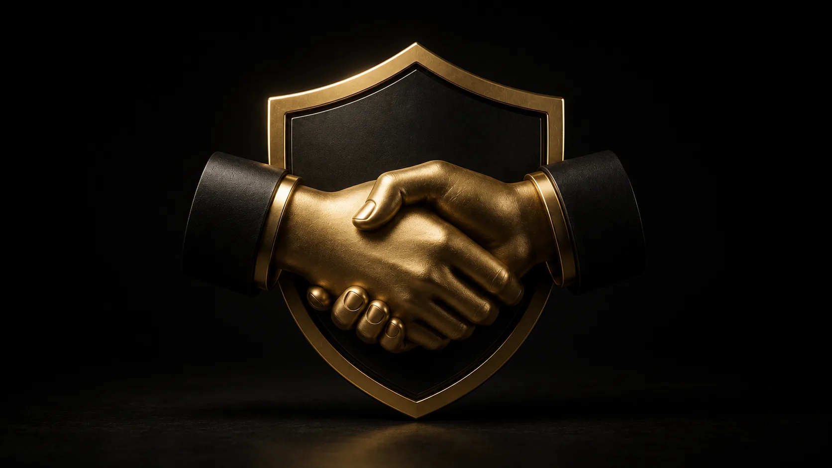 A handshake icon over a shield, representing a risk-reversal guarantee