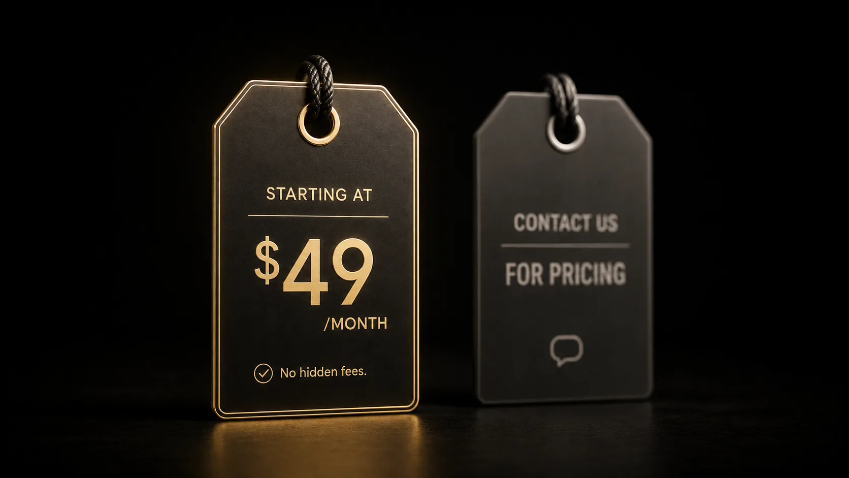 A price tag with a clear, visible number, next to a blurred-out price tag